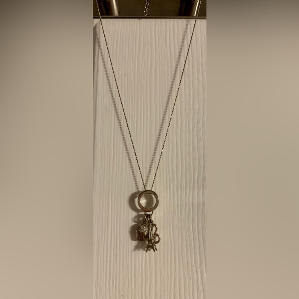 Initial “C” 3 Charm Necklace